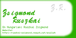 zsigmond ruszkai business card